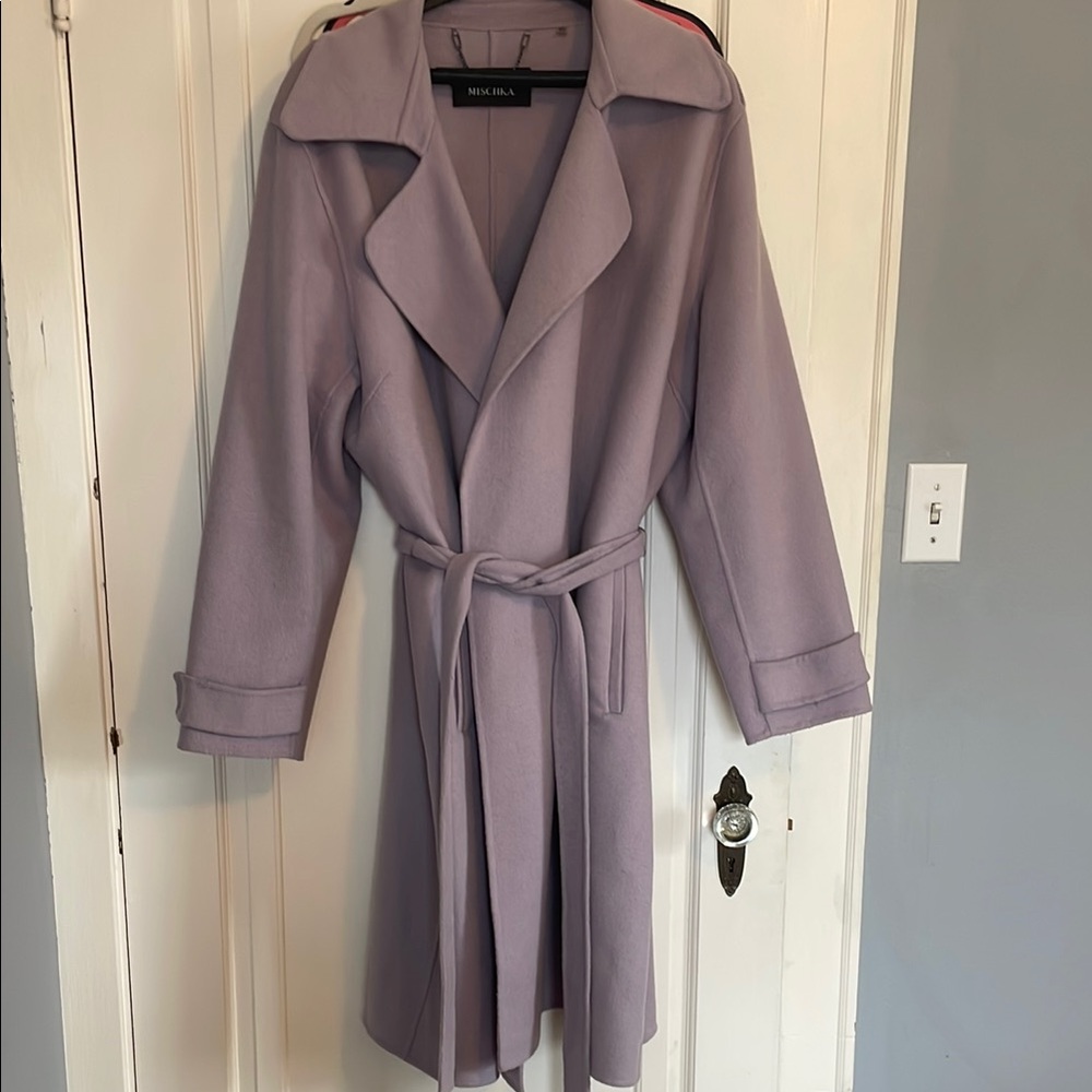 Badgley Mischka Purple wool Coat with Belt
